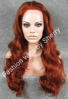 S07 24&quot; Long #350 Burgundy Wine Red Heavy Density Heat Resistant Synthetic Hair Lace Front Wig For African/ Black Women