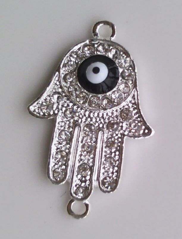 i in lega argentata cristallo laterale laterale MALE HEEY HAND HAMSA Connettori braccialetti Bracciale Ciondoli che trovano amplificatore compon8505018