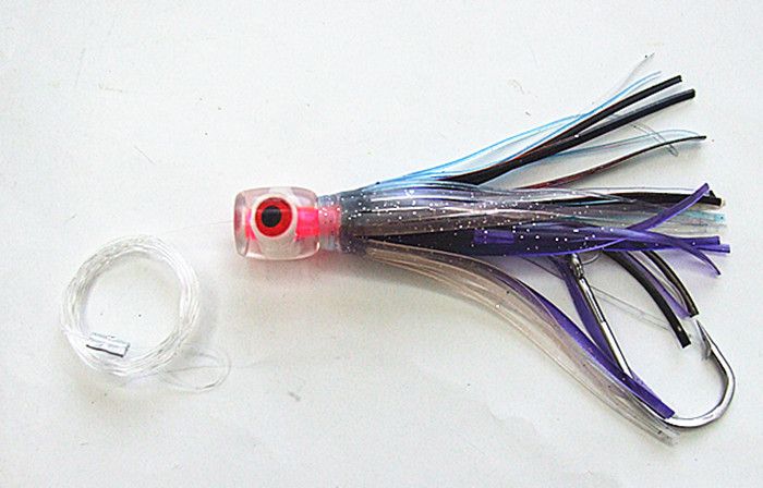 Fiske Lure Octopus kjol bete spel Lures Tonfisk Lures Trolling Fiske Lure Soft Bait Hook Line Suite PP Soft Head Lure Tre Storlek