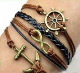 30 stks / partij mode 5 stijl bedelarmband echt koe lederen armband Goedkope sieraden