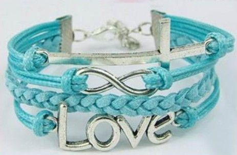 30 stks / partij mode 5 stijl bedelarmband echt koe lederen armband Goedkope sieraden