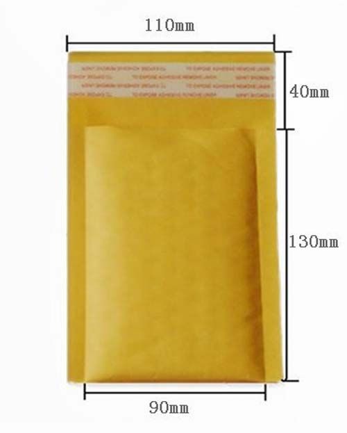 Lägsta pris / gratis frakt-Kraft Bubble Envelope Shocksäker 110 * 130mm