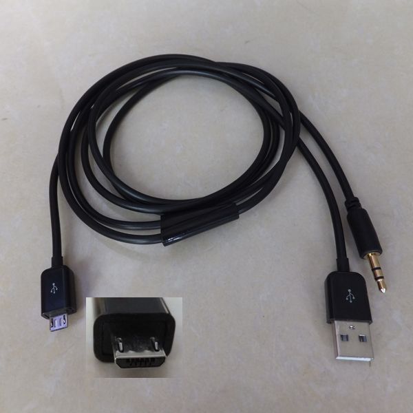 Micro Usb 5pin to 3.5mm Car AUX Audio Plug/USB A Male Y ... 3 5mm female stereo headphone jack wiring 