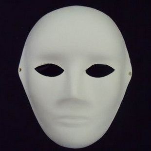 Pâte à papier plaine blanc mascarade masques adultes femmes bricolage beaux-arts peinture fête masques poids Net 40g 