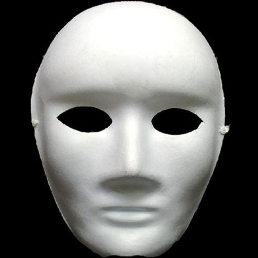 Paper Pulp Plain White Full Face Masks For Men Women Unpainted Blank DIY Fine Art Painting Masquerade Masks Net weight 40g 
