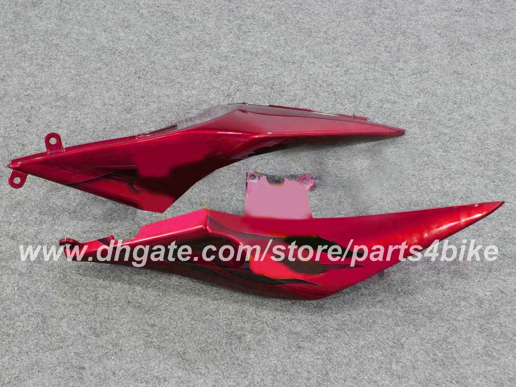 Kawasaki Ninja 250R ZX250R 08 09 10 11 için yarış kaporta kiti özelleştirmek EX250 2008 2009 2010 2011 kırmızı rx içinde motosiklet siyah alevler fairings