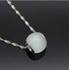 Love - Sterling Silver Moonstone Opal transporteur pendentif chaîne clavicule femelle