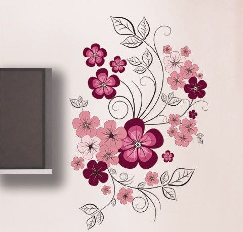 new arrival removable butterflies and flowers wall stickers living