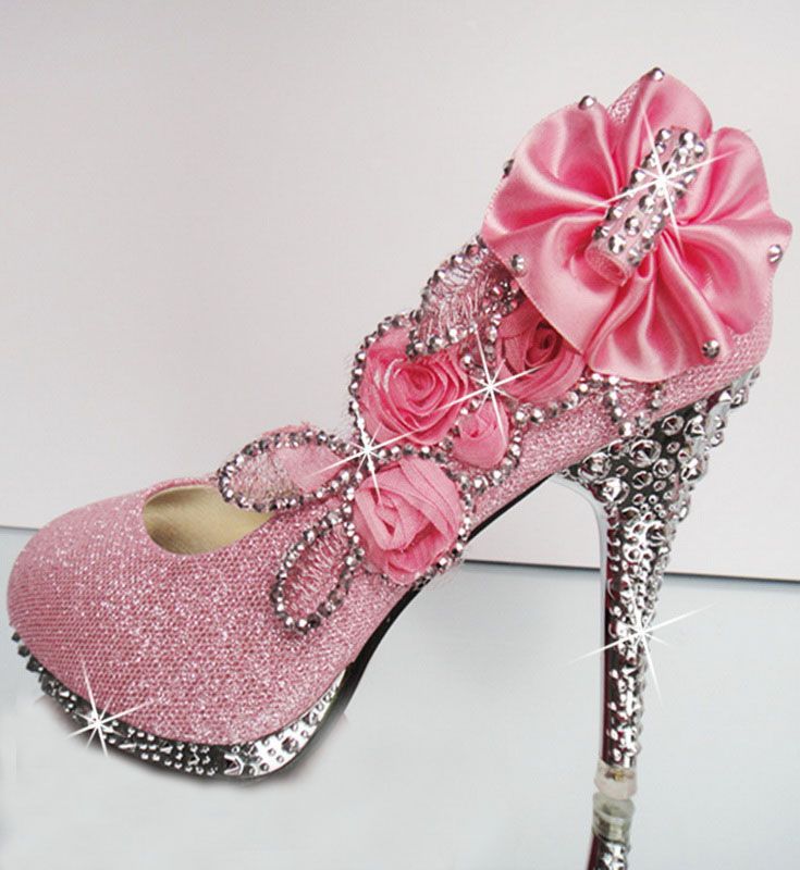 Hot 2016 Diamond Wedding The Bride Wedding Shoes High Heel Wedding Shoes Pink Wedding Shoes 