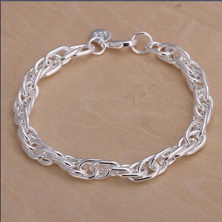 Best-selling 925 silver charm bracelet jewelry unisex fashion free shipping 10piece/lot