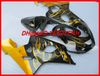 Kit corpo carenatura nera Golden Flames per SUZUKI GSXR 600 750 K4 2004 2005 Carrozzeria GSXR600 GSXR750 04 05 Set carene iniezione + regali