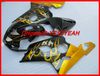 Golden Flames Black Fairing Body Kit voor Suzuki GSXR 600 750 K4 2004 2005 Carrosserie GSXR600 GSXR750 04 05 Injectie Verklei Set + Geschenken