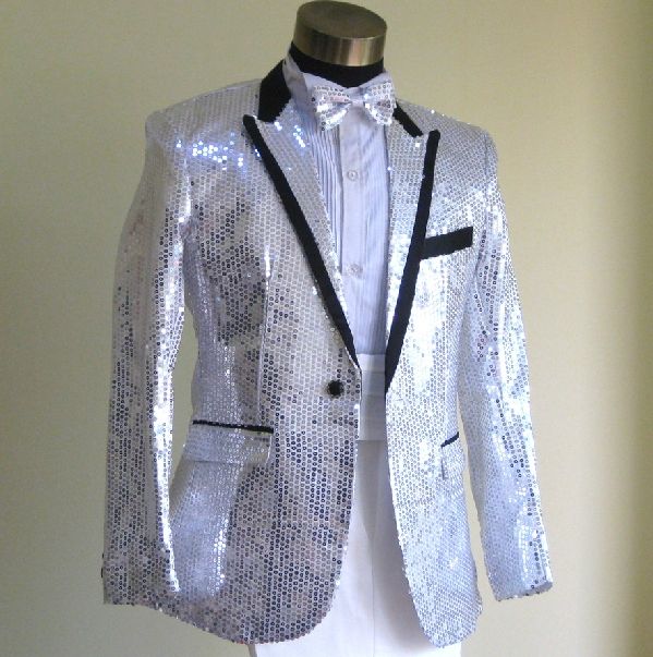 yellow sequin suit