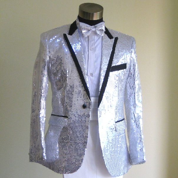 yellow sequin suit