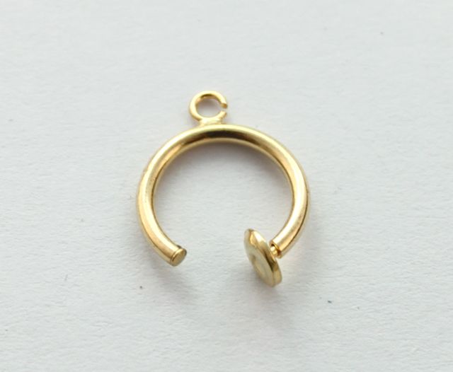 10 PCS Gold plate Non-piercing Clip on Spring Hoop Earrings 13mm #22782