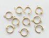 10 stks gouden plaat niet-piercing clip op lente oorringen 13mm # 22782