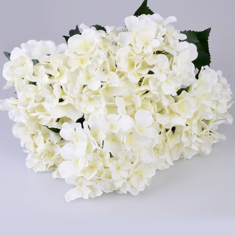One Piece 7 Stemsbunch 51 cm lång europeisk stil Silk Artificial Hortensea Flower Fake Flower Bush For Wedding Bouquet Home Deco6944023
