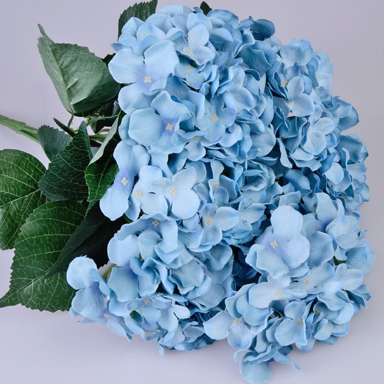 En bit (7 stammar / gäng) 51cm lång europeisk stil silke konstgjord hortensia blomma falsk blomma buske för bröllop bukett hem dekoration