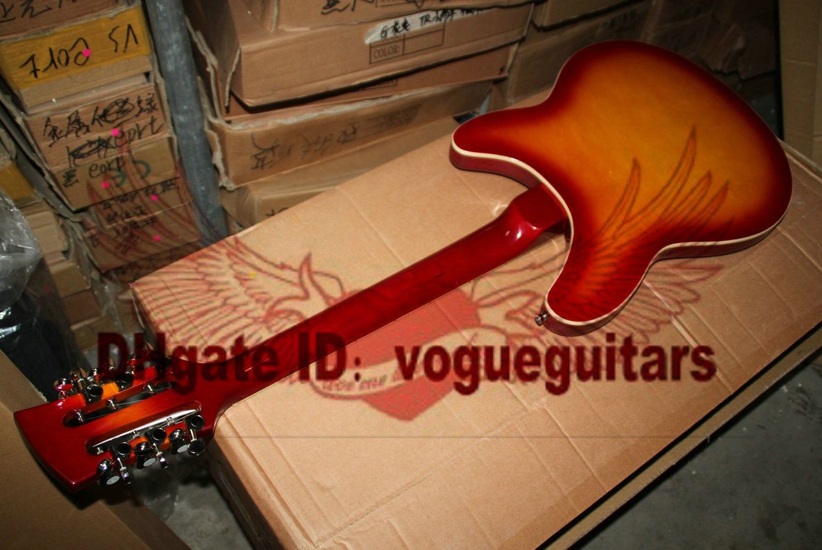 Custom Shop 36012 String a sinistra Electric Guitar Cherry Burst Ship Oem Guitar Remorks1276529