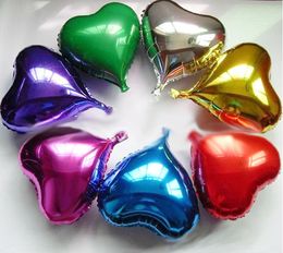 blue and purple cake UK - 100 Pcs 10" Heart Helium Foil Balloons,Holidays & Party Supply Decorations mix color