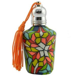 ton parfüm-flaschen großhandel-15ml schönes Polymer Clay Parfüm Flaschen Nachfüllbarer Rollglas Kosmetik Container Duft Parfump Flaschen und Gläser für Frauen