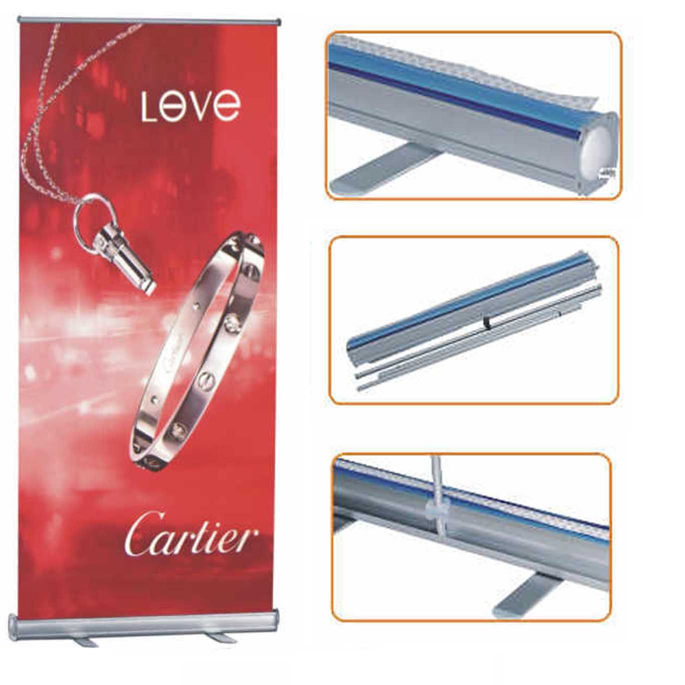 2019 Aluminum  Roll  Up Banner  Aluminium  Alloy Pull Up 