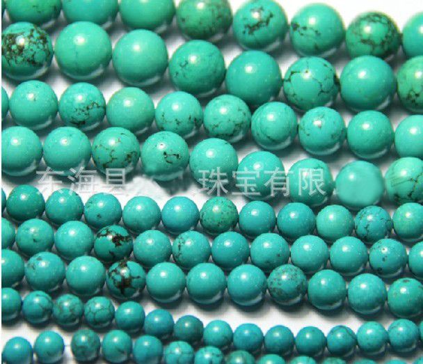 4mm 6mm 8mm 10mm 12mm 14mm 16mm Natuursteen Losse Kralen Turquoise Kralen DIY Armband Ketting 100 stks