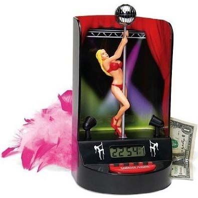 Stripper pole alarm clock