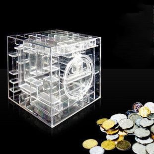New MONEY MAZE COIN BOX PUZZLE GIFT PRIZE SAVING BANK ED 