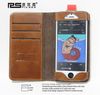 Pilsen Leather case Wallet ID Credit Card KickStand Genuine Leather Case Back Cover for  iphone 5 5G hot sale