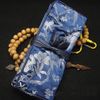 3 Zipper Pocket Jewelry Set Roll Bag Travel Storage Silk Brocade Drawstring Pendant Necklace Bracelet Bangle Earring Ring Packaging Pouch