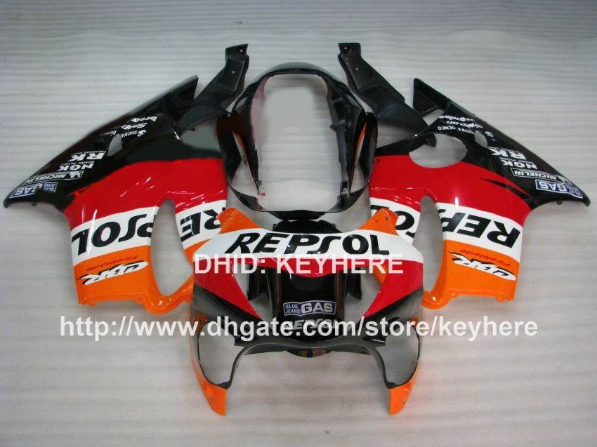 Kit de carenagem de corrida personalizado para HONDA CBR 600 1999 00 CBR600 1999 2000 F4 99 carenagem conjunto de carroceria de motocicleta aftermarket laranja vermelho REPSOL G3b