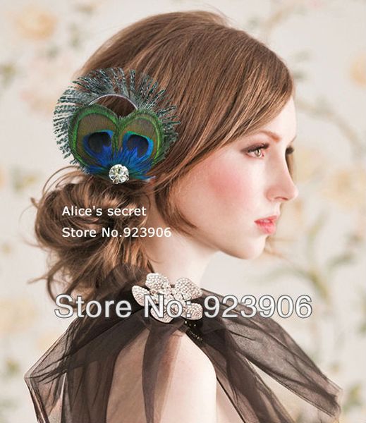 Peacock Feather Bridal Hair Accessories Feather Hair Piece