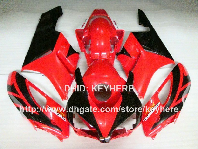 طقم مخصص ABS Fairing لـ Honda CBR1000RR 04 05 CBR-100RR 2004 2005 Fairings Motorcycle Parts مجموعة عالية الجودة باللون الأحمر الأسود G1B