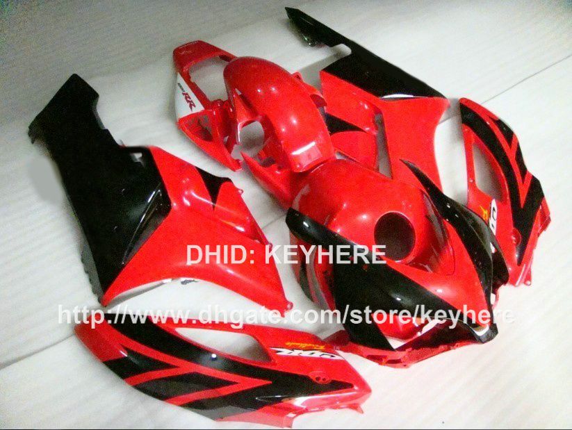 طقم مخصص ABS Fairing لـ Honda CBR1000RR 04 05 CBR-100RR 2004 2005 Fairings Motorcycle Parts مجموعة عالية الجودة باللون الأحمر الأسود G1B