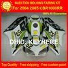 Custom ABS fairing kit for HONDA CBR1000RR 04 05 CBR-1000RR 2004 2005 fairings motorcycle parts bodywork set high grade HANNspree green G4b