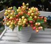 Fake Single Stems Berry 23cm / 9.06 "Longitud Flores artificiales California Sunshine Berries para bricolaje Accesorios de bricolaje nupcial 5 colores