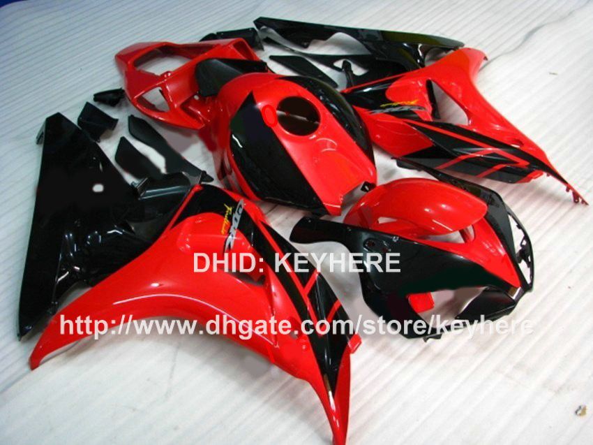 ホンダCBR1000RR 06 07 CBR 1000RR 2006 2007 FAIRLINGSモーターサイクルパーツセットアフターマーケット新しい赤いブラックG4Aのカスタムレースフェアリングキット