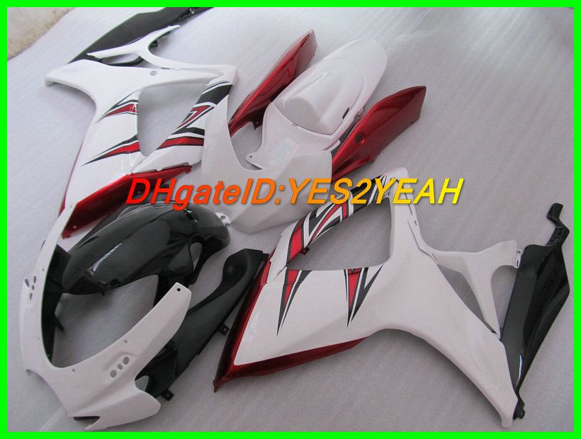 ZXMT Unpainted White ABS Fairing Bodywork Kit For Suzuki GSXR600/750 2006-2007 (24pc)