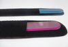 Glass Nail Files Crystal File Nail Buffer Nail Care With Black Velvet Sleeve 3.5" /9CM Colorful#NF009