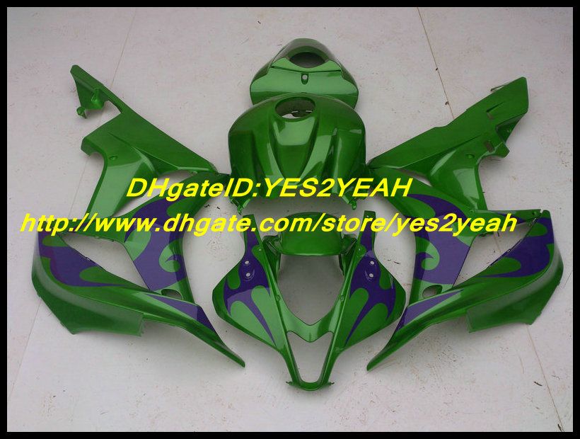 Injection Fairings set Per HONFA CBR600RR CBR 600RR F5 2007 2008 Carrozzeria CBR 600 RR 07 08 Kit corpo carenatura verde viola