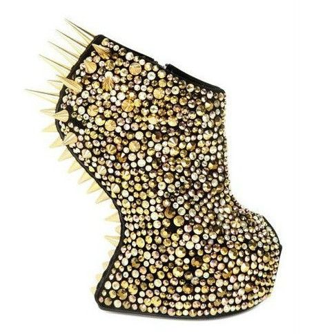 shoes lady gaga platform crazy heel spikes boots swarovski crystal ankle dhgate rivet booties giuseppe zanotti 150mm sculpture order upscalehype