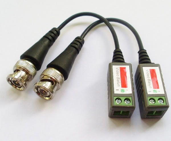 CAT5 CCTV Camera BNC Video Balun Transceiver Cable Network No power required 