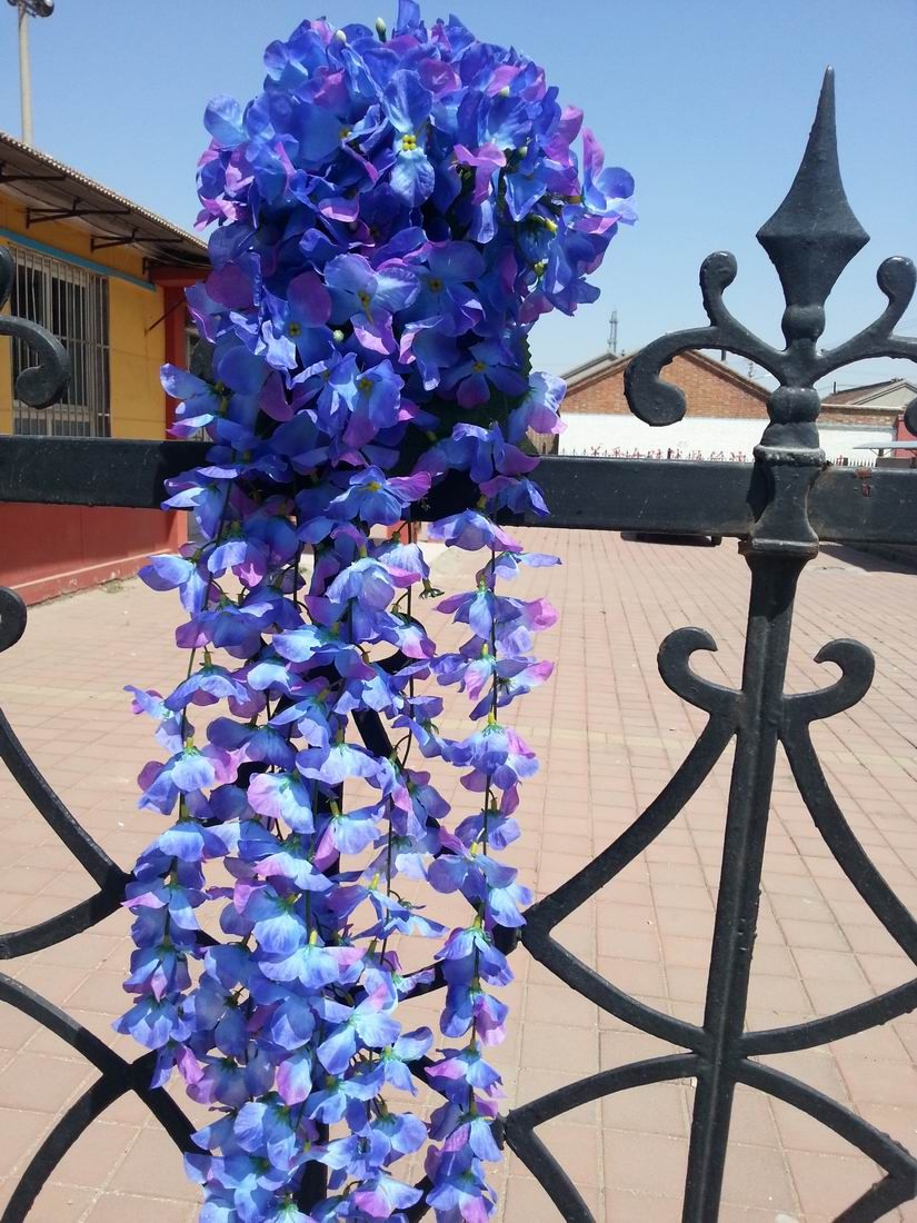 Silk Hydrangea Flower Rattan 80cm Simulationl Hydrangea ...