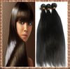 Partihandel - 100% peruanskt mänskligt hår Remy Human Haft Weft Weave Extensions Silky Rak 50g / st # 1 Jet Black