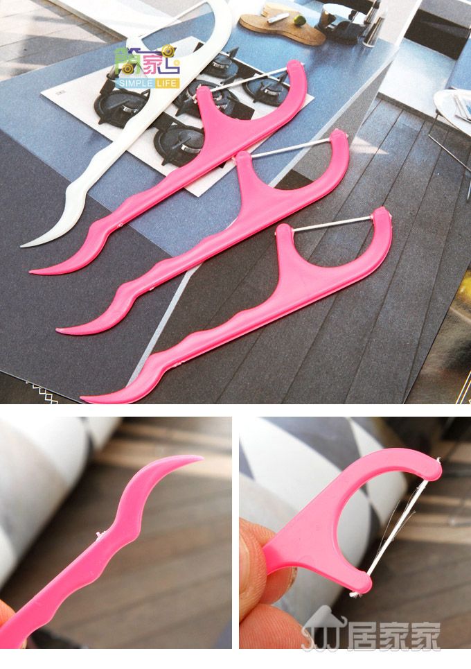 Dental Floss Picks Waxed Teeth Toothpicks Stick Flossers Sword Oral