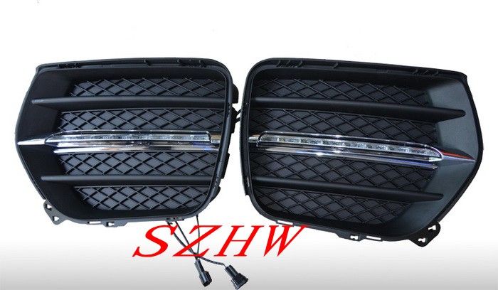 OSRAM led Chips daytime running light DRL with fog lamp cover for 2008- 2013 BMW X6, replacement, fast shipping