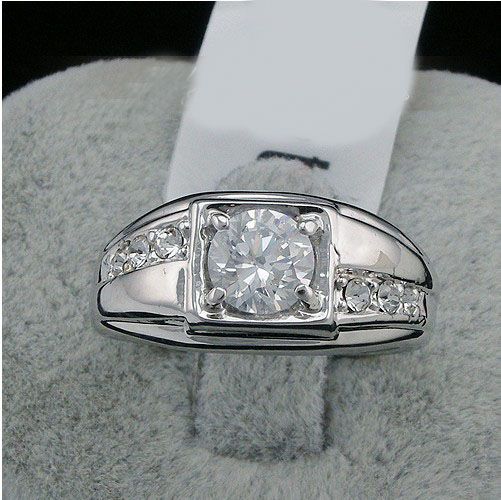 2019 New Fashion 2019 Swarovski Crystal Men Ring  White 