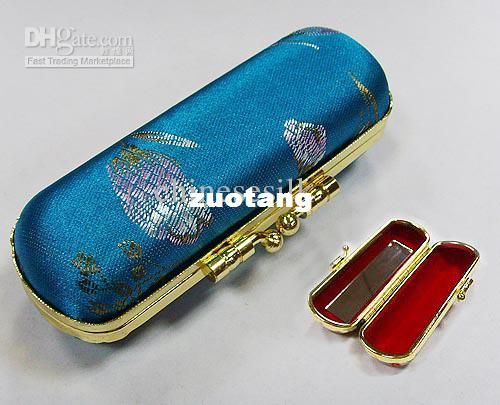 Eco Lipstick Cases with Mirror Lip Balm Tubes Packaging Metal Clip Lip gloss Case 10pcs/lot Free