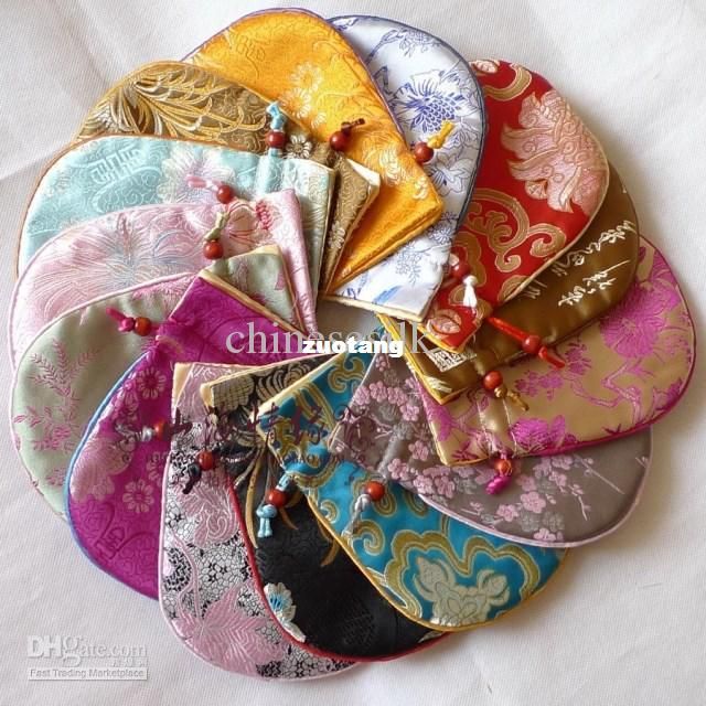 

Cotton filled Small Silk Fabric Drawstring Bags For Jewelry Gift Crafts Storage Pouch wholesale 50pcs/lot